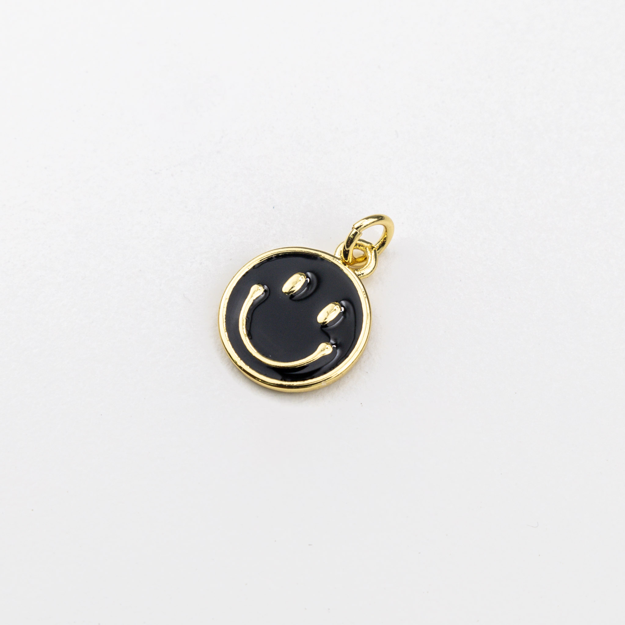 18101 Black Happy Face Pendant