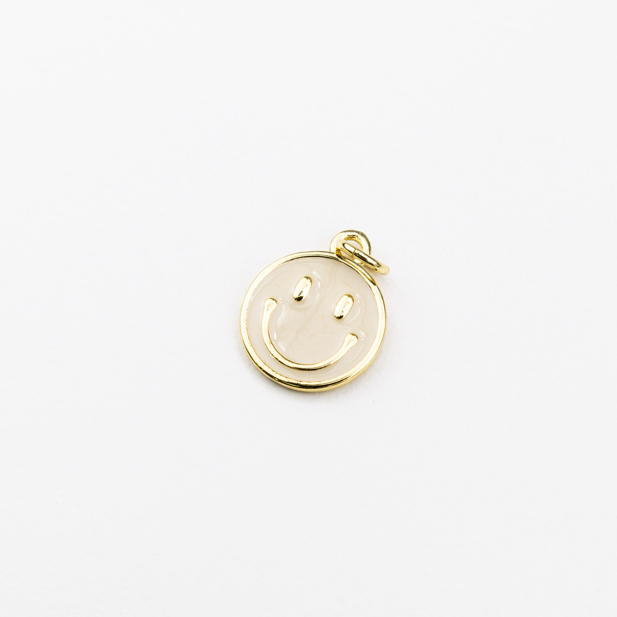 18105 Cream Happy Face Pendant