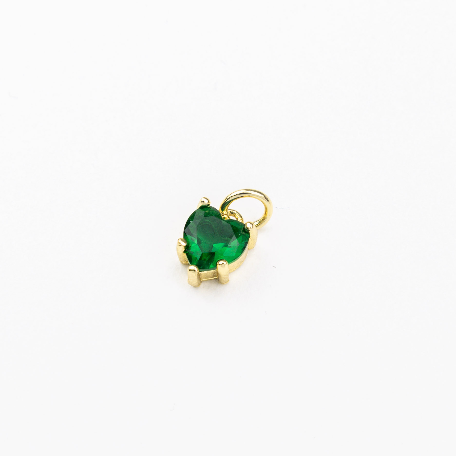 18106 8mm Green Mini Heart Crystal Pendant