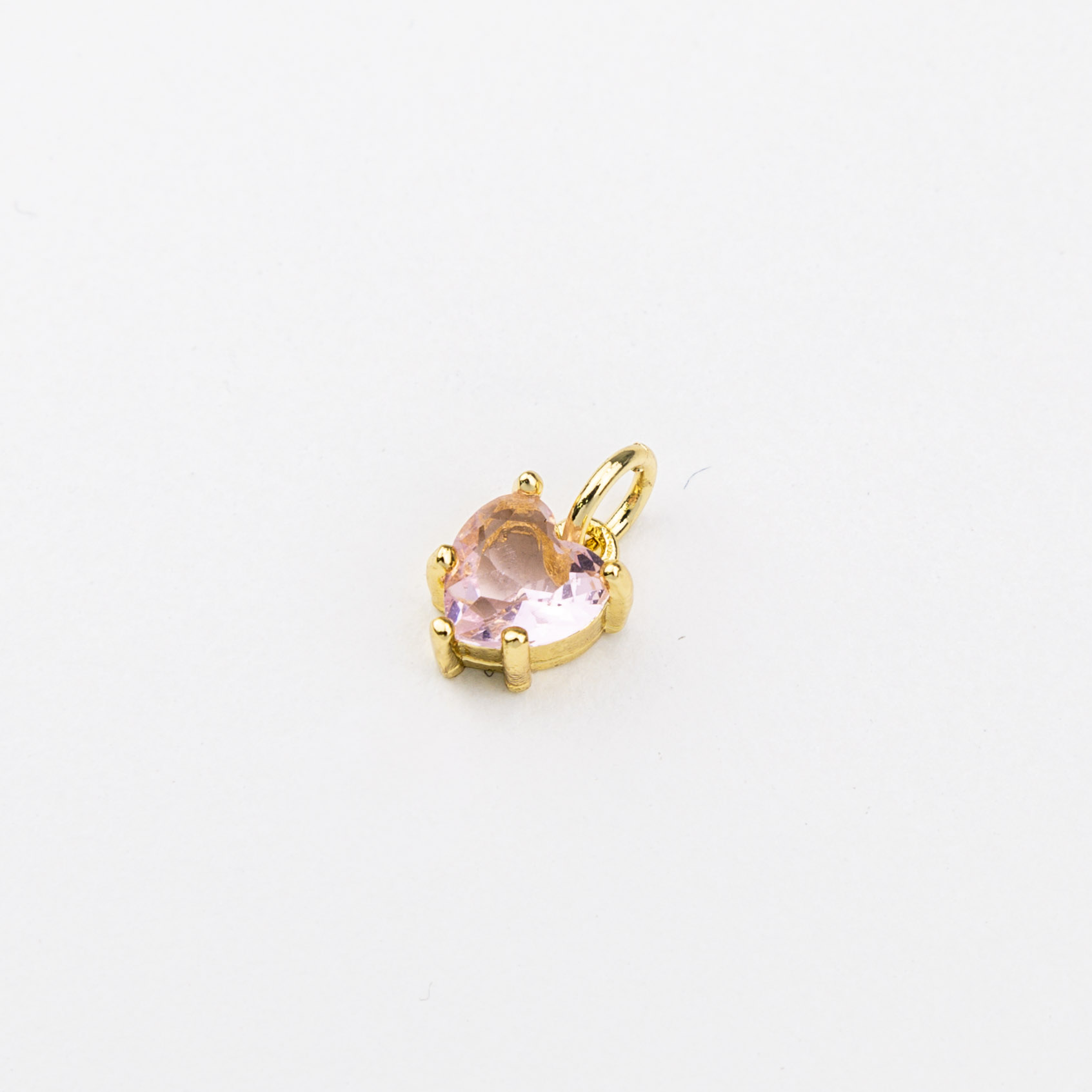 18109 8mm Pink Mini Heart Crystal Pendant