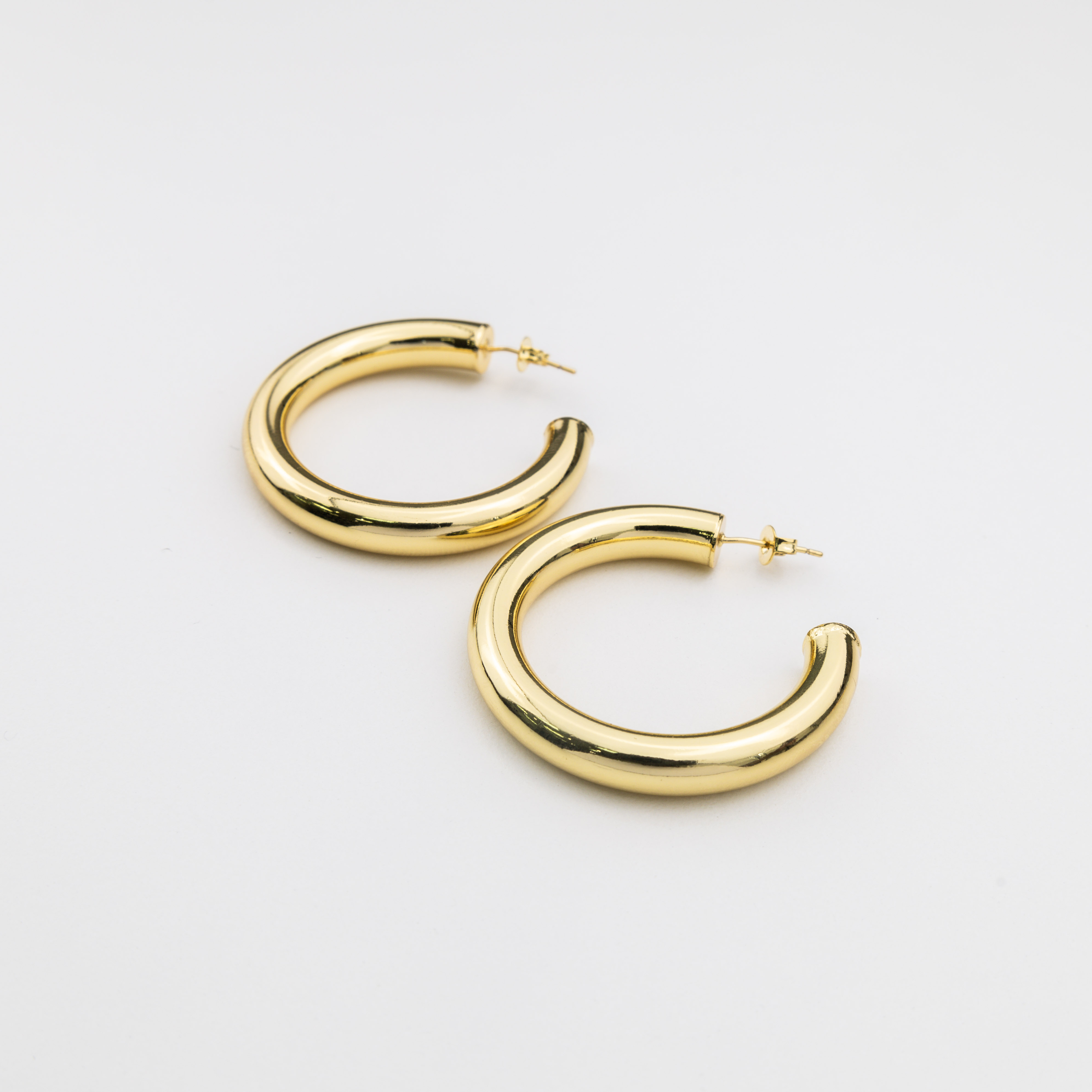 18114 40x6mm Gold Hoops Earrings
