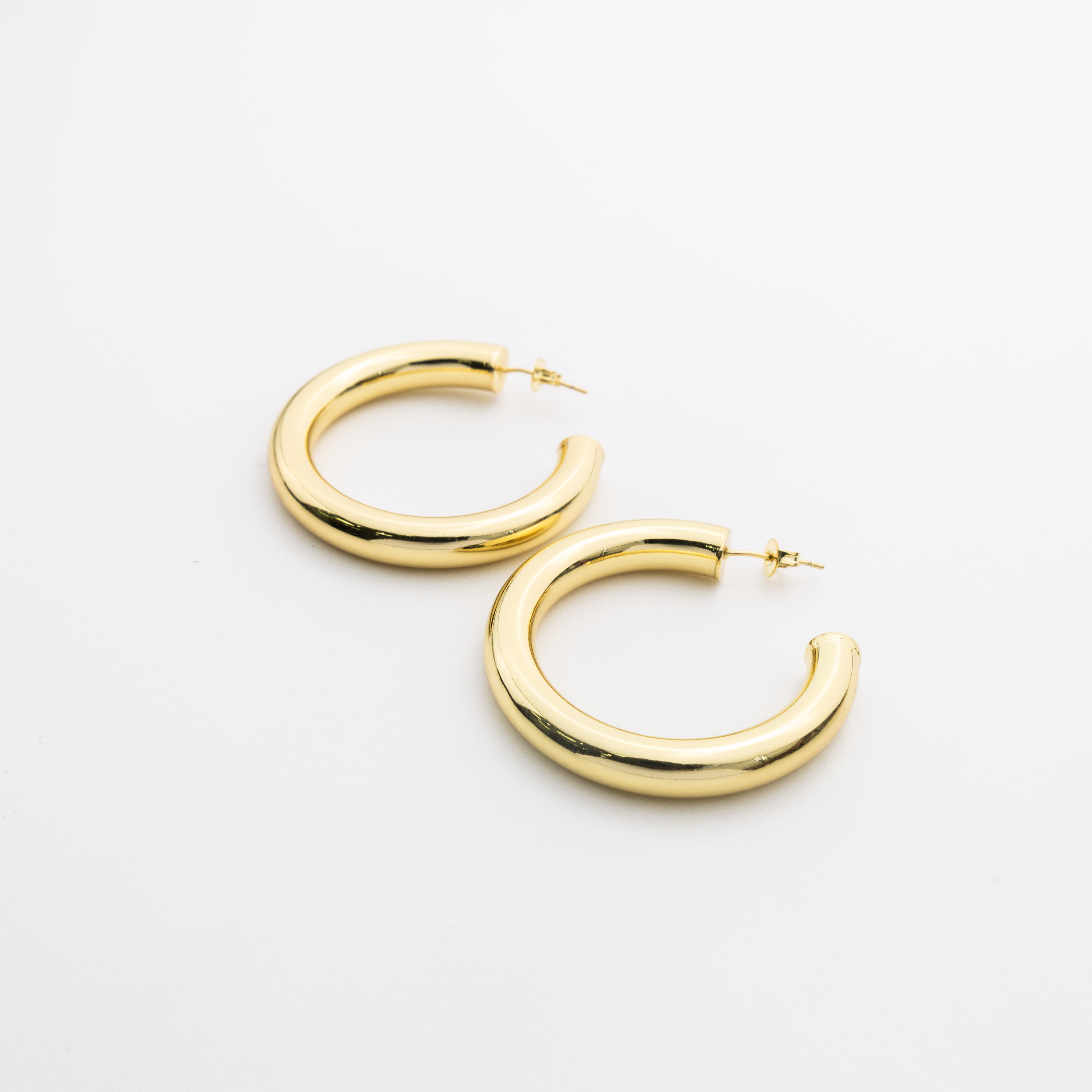 18115 30x6mm Gold Hoops Earrings