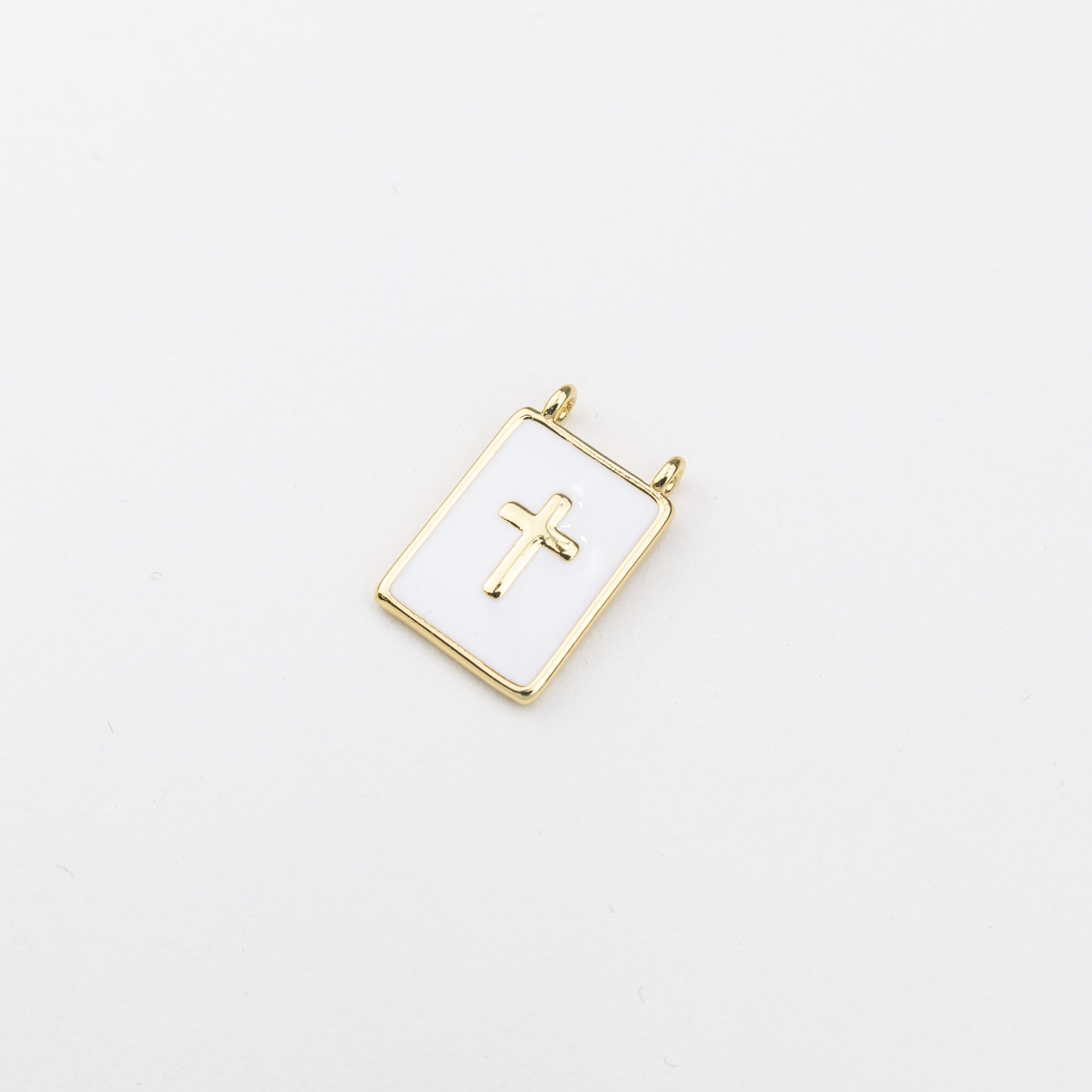 18141 Sacred White Scapular Cross Pendant