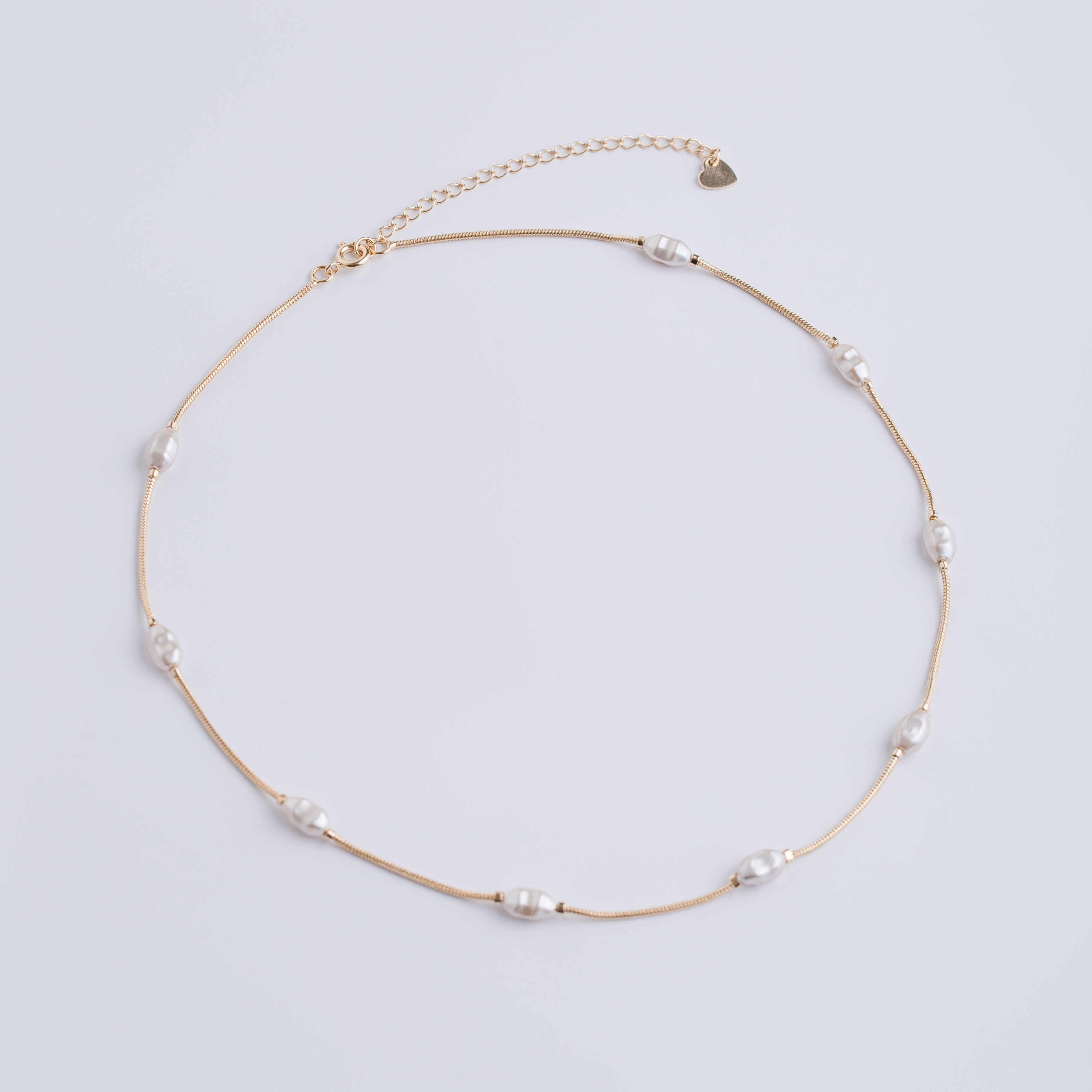 18169 Chain #446 W/Rice Pearl 