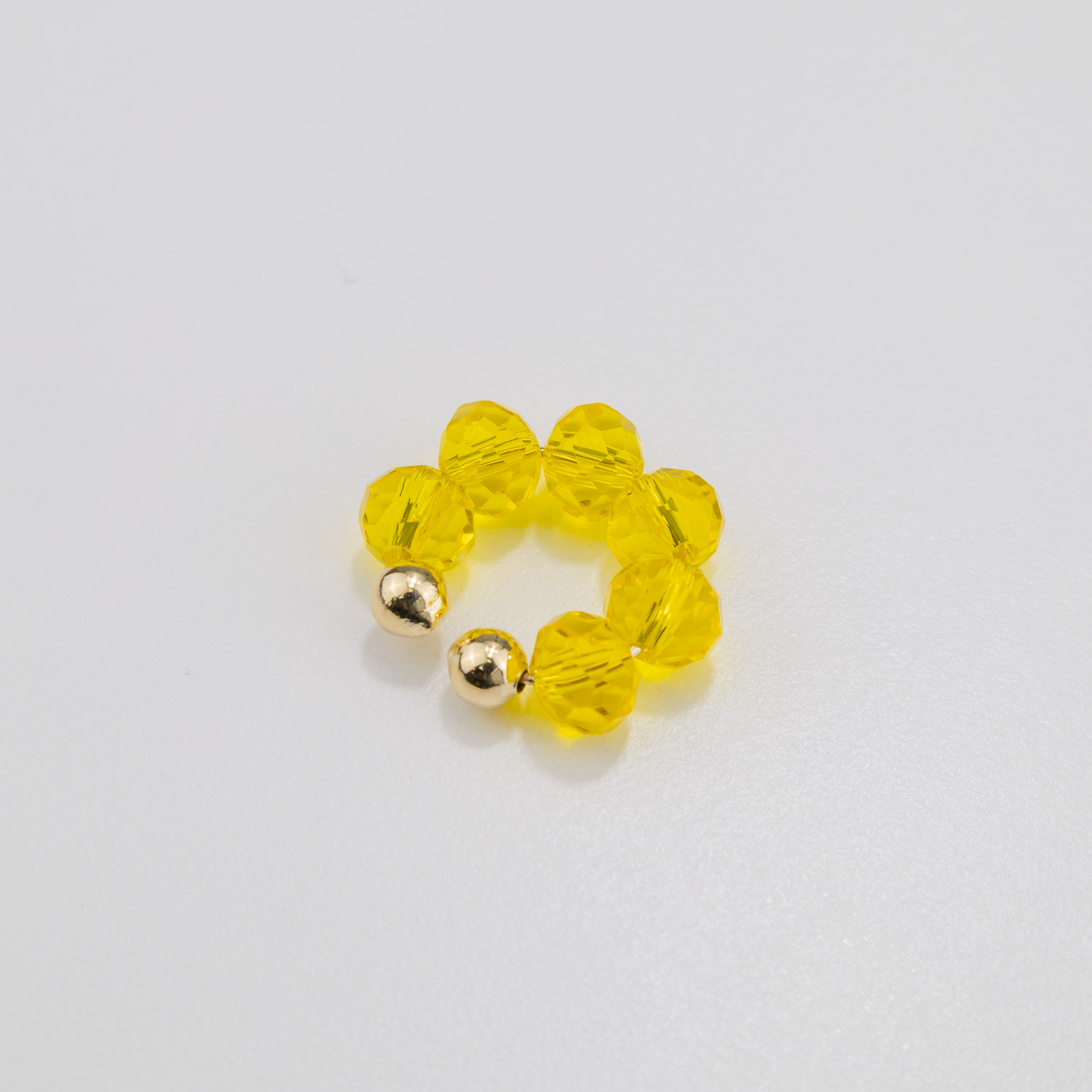 18217 Ligth Yellow Ear Cuff Crystals 8mm