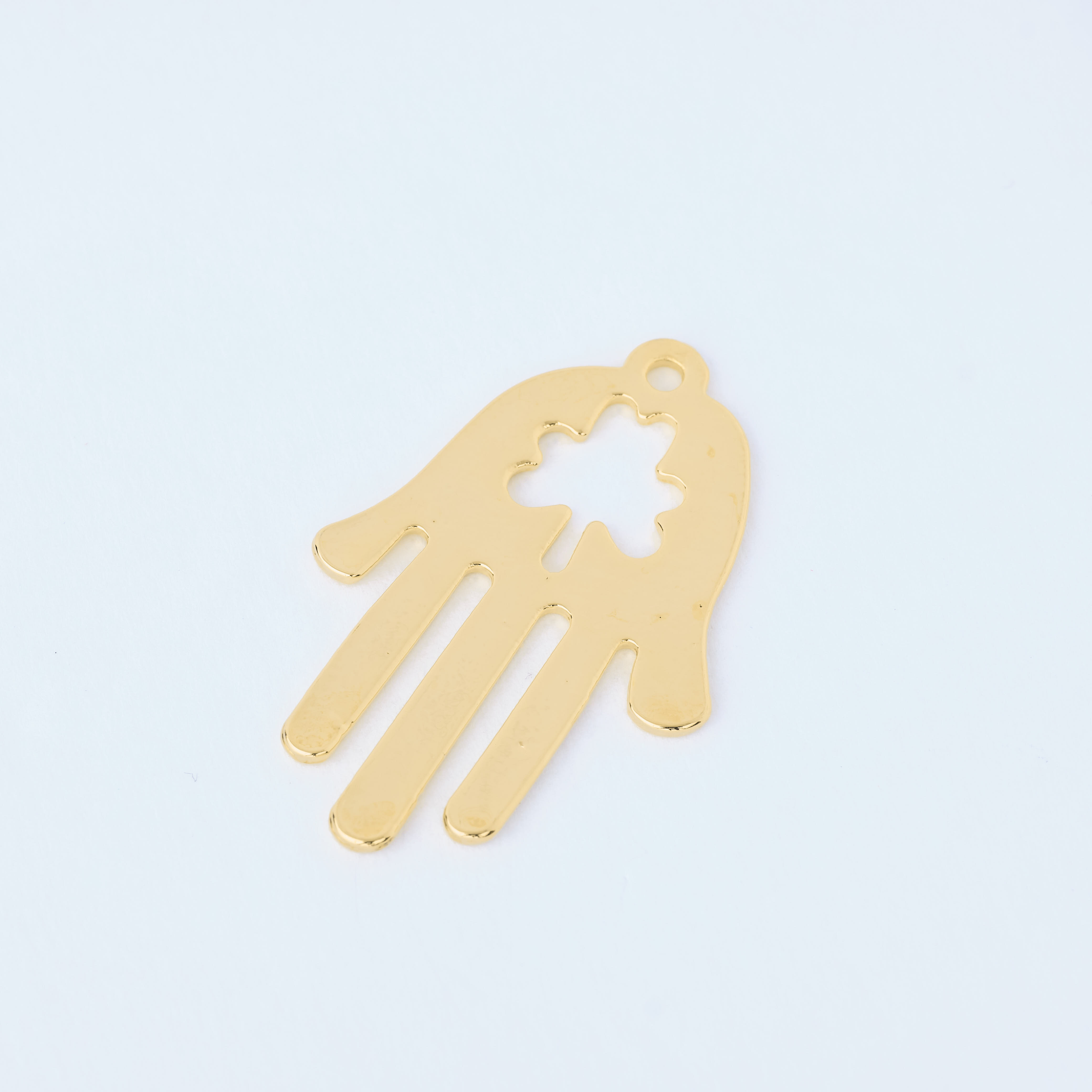 3249 Gold Hand with Clover Charm
