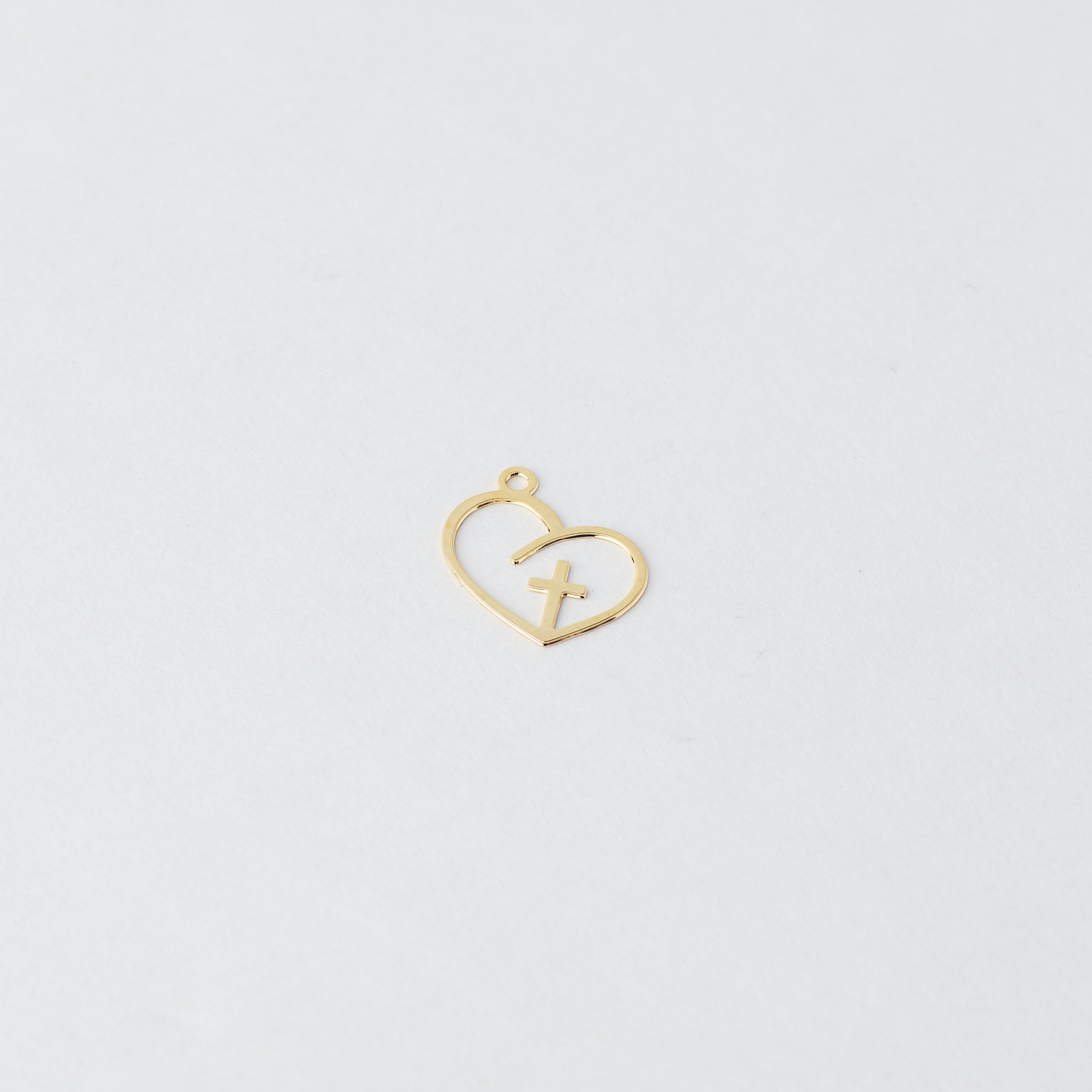 5047 Heart with Small Cross Pendant