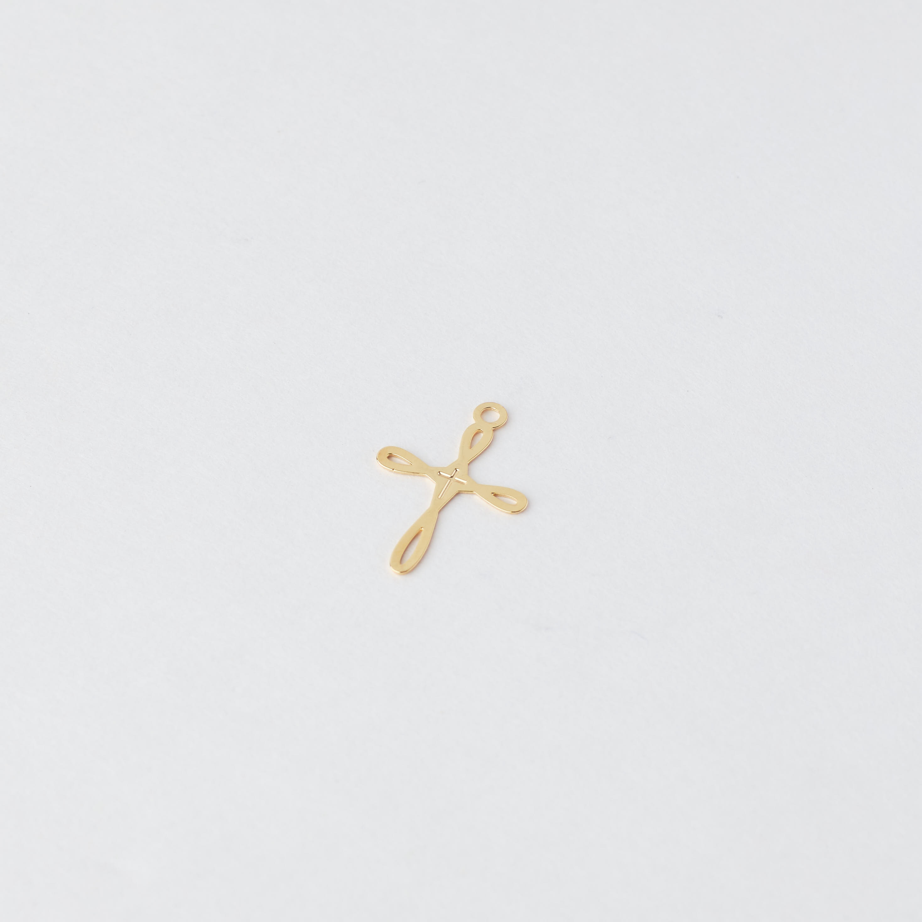 5355 Gold Plated Silhouette Cross Pendant