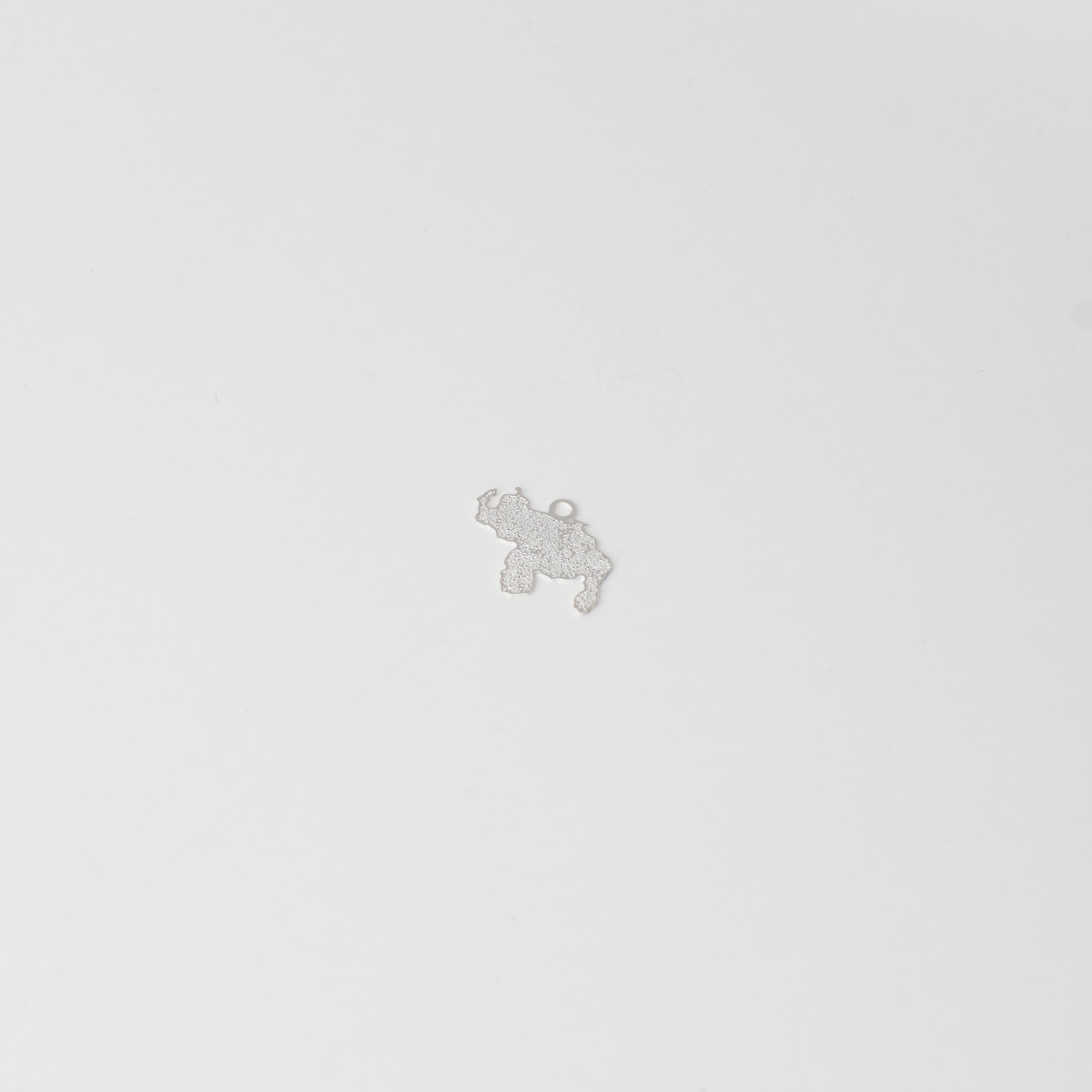 5420 Mini Textured Silver Venezuela Map Charm