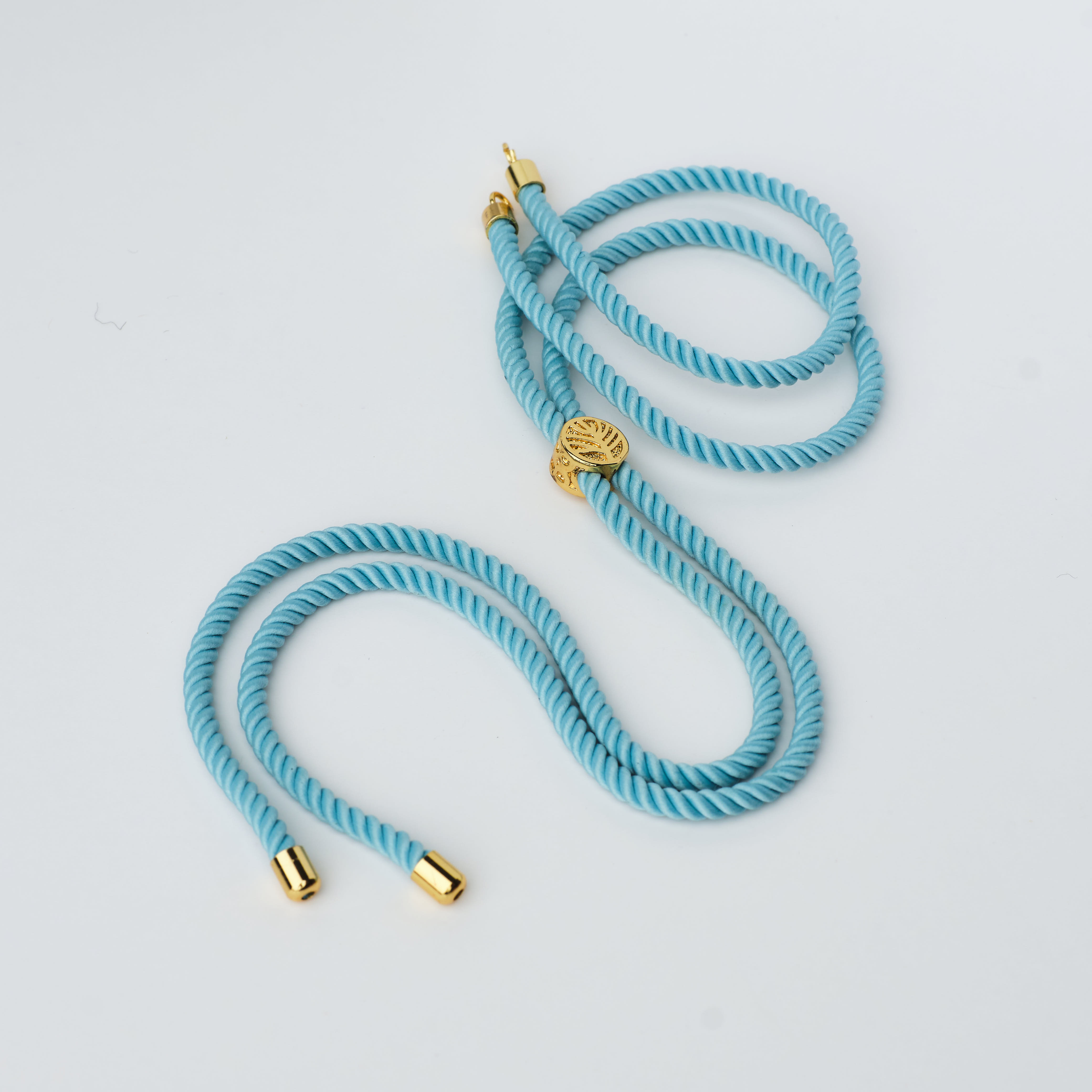 6567 Cordón ajustable azul claro para collar