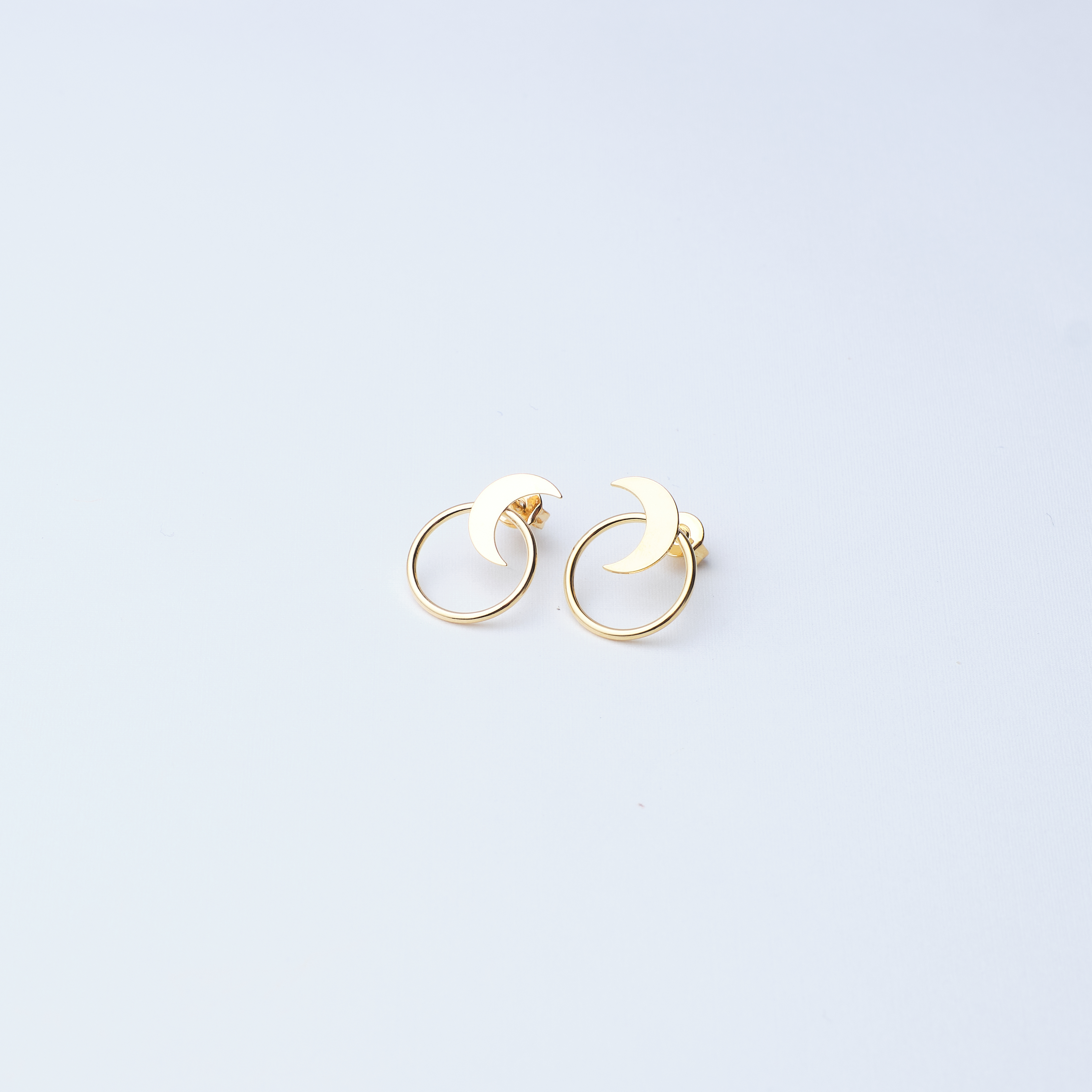 7676 Pendiente de Aro con Luna