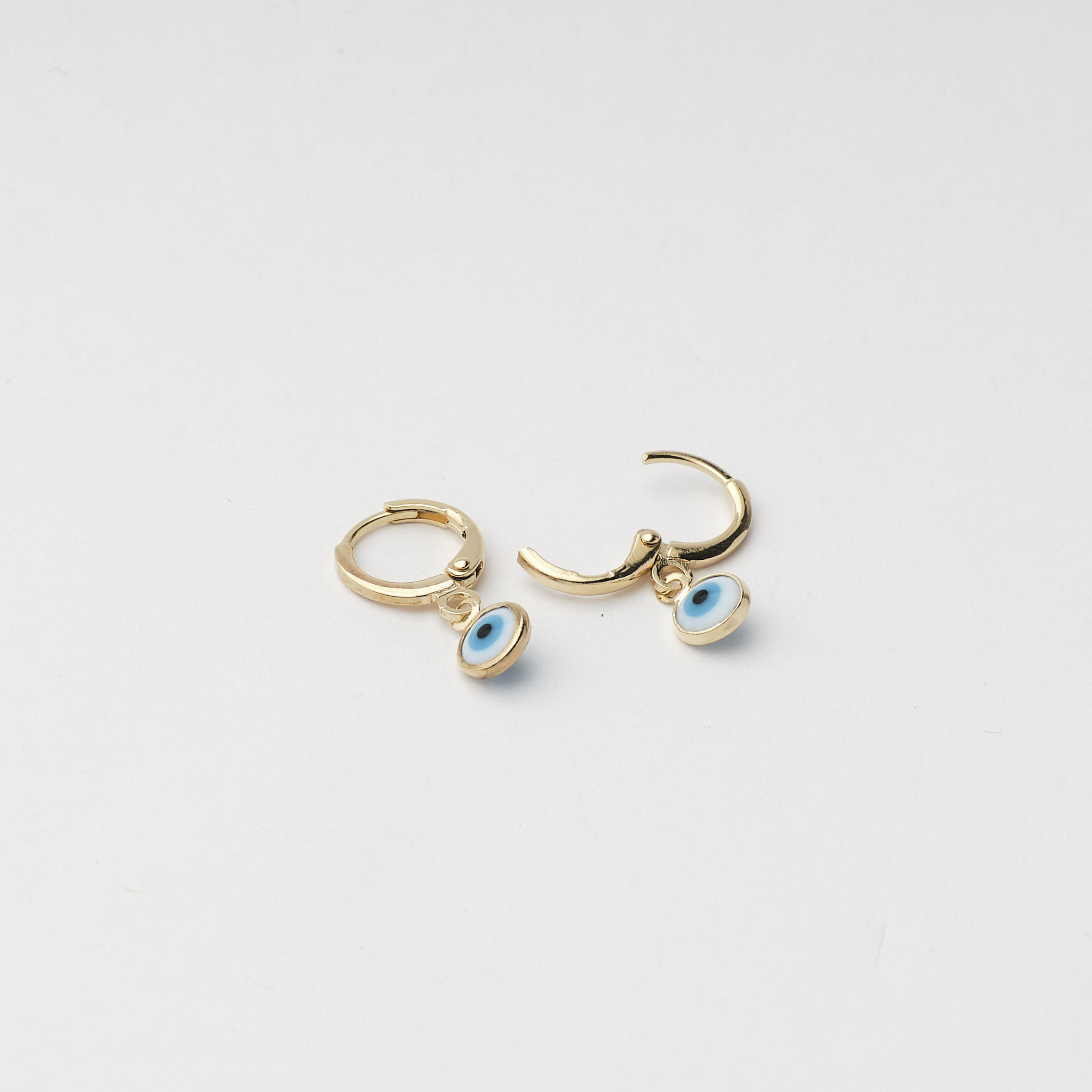 7705 Evil Eye Hoop Earrings 6 Pairs-Pack