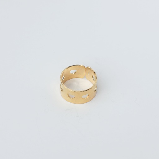8190 Gold Hearts Adjustable Ring