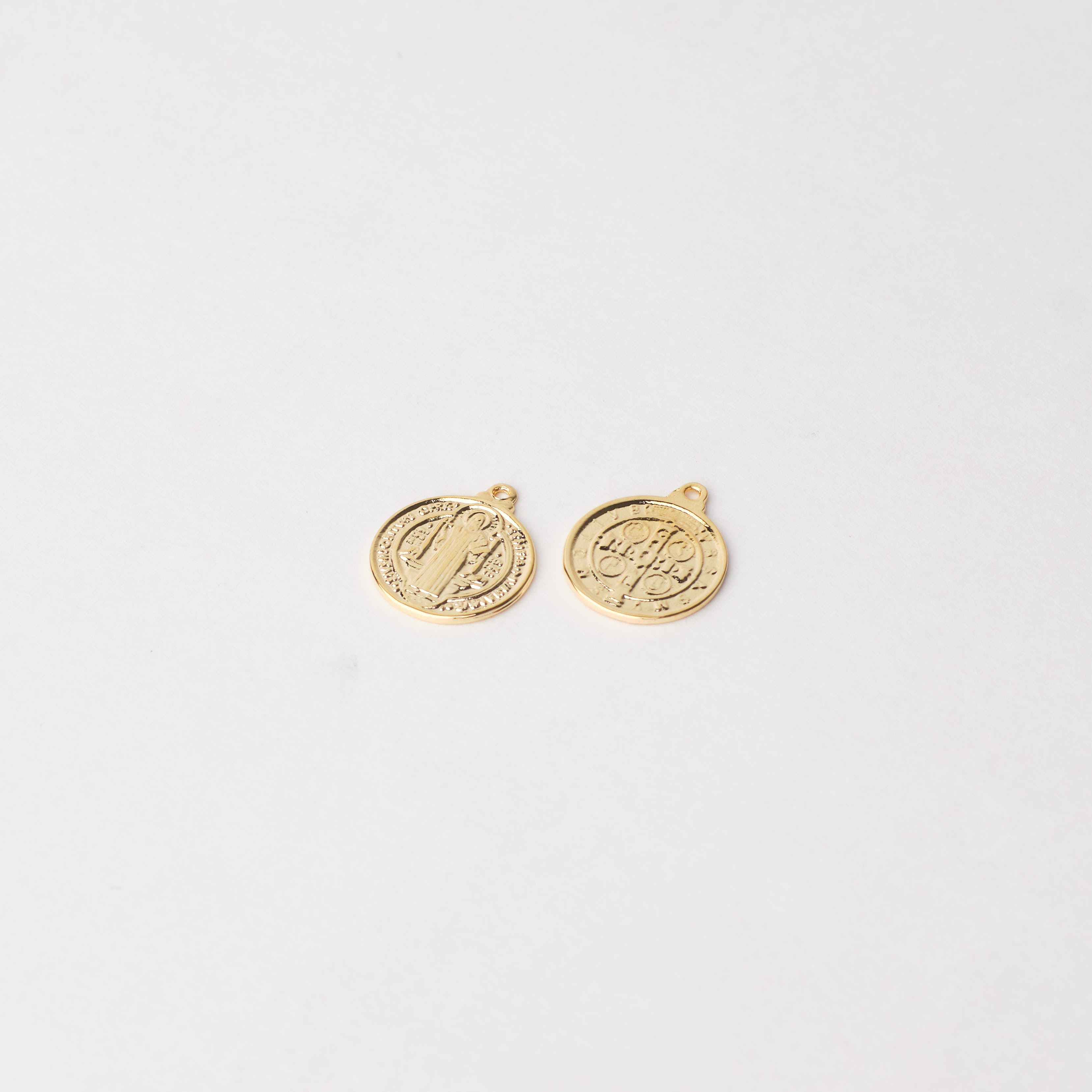 898  Gold-Plated St. Benedict Pendant